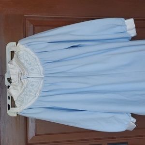 VINTAGE VASSARETTE NIGHT GOWN PAJAMAS SLEEPWEAR BLUE LONG NWOT